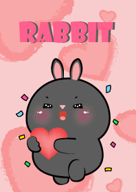 Cute black Rabbit InLove Theme