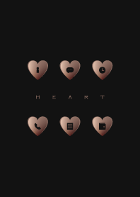 BROWN HEART -black-