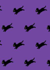 Black Cat Holiday13 on purple