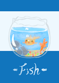 Small fish tank - light gray blue (bw4)