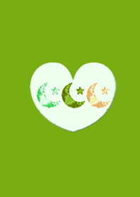 Jewelry Green Moon Heart