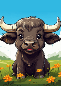 Brutal-faced buffalo