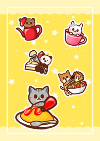 5 Animals! -light yellow-