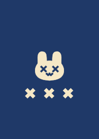 funny rabbit.(beige&blue04)