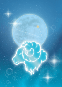 Aries sea, moon and space JPN