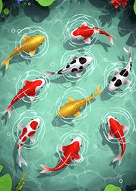 Auspicious koi fish : 9v1