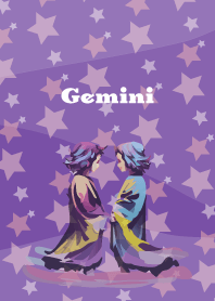 Gemini constellation on purple