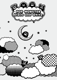 pop monster-black and white-