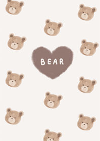 水彩くまに囲まれる♪ブラウン