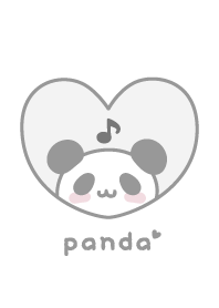 Panda Musical note - White