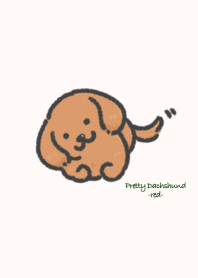 Pretty Dachshund-red-
