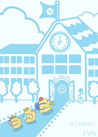 yellow duck school fun-sky blue (Bl3)