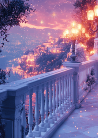 Blue Sunset Lantern Terrace
