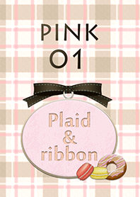 Plaid&Ribbon/Pink 01
