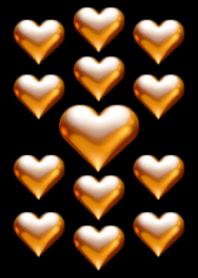 Money luck! Gold heart No.4