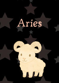 Cute Aries on black