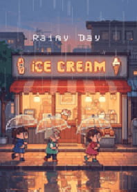 Ice Cream on a Rainy Day - Pixel