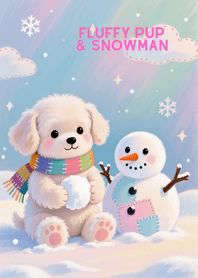 Fluffy Pup & Snowman