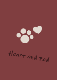 Heart and Pad Burgundy