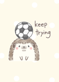 Hedgehog and Soccer -yellow- dot