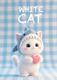 Cute White Cat Shark Head (JP)
