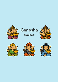 開運招財可愛象神(水藍色)