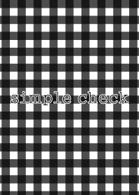 Simple Check: Gingham Check(Black+White)