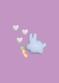 No.11  rabbit purple blue gray