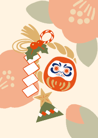 椿日だるま/正月/クリスマス/和洋