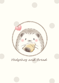 Hedgehog and Bread -beige- dot