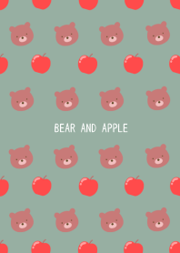 BEAR AND APPLE Theme/DUSTY GREEN