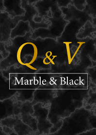 Q&V-Marble&Black-Initial