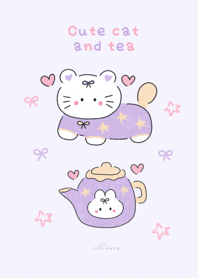 Cute cat and tea :)