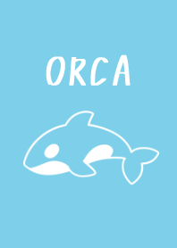 A simple killer whale. blue