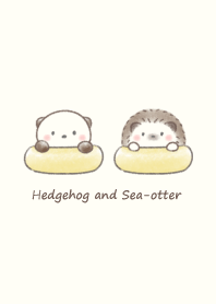 Hedgehog and Sea otter -yellow-