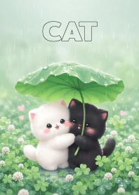 Lovely Cat Lover On a rainy day