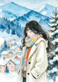 Cute Girl in Winter V.7