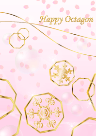 Happy Octagon sakura pink-feng shui