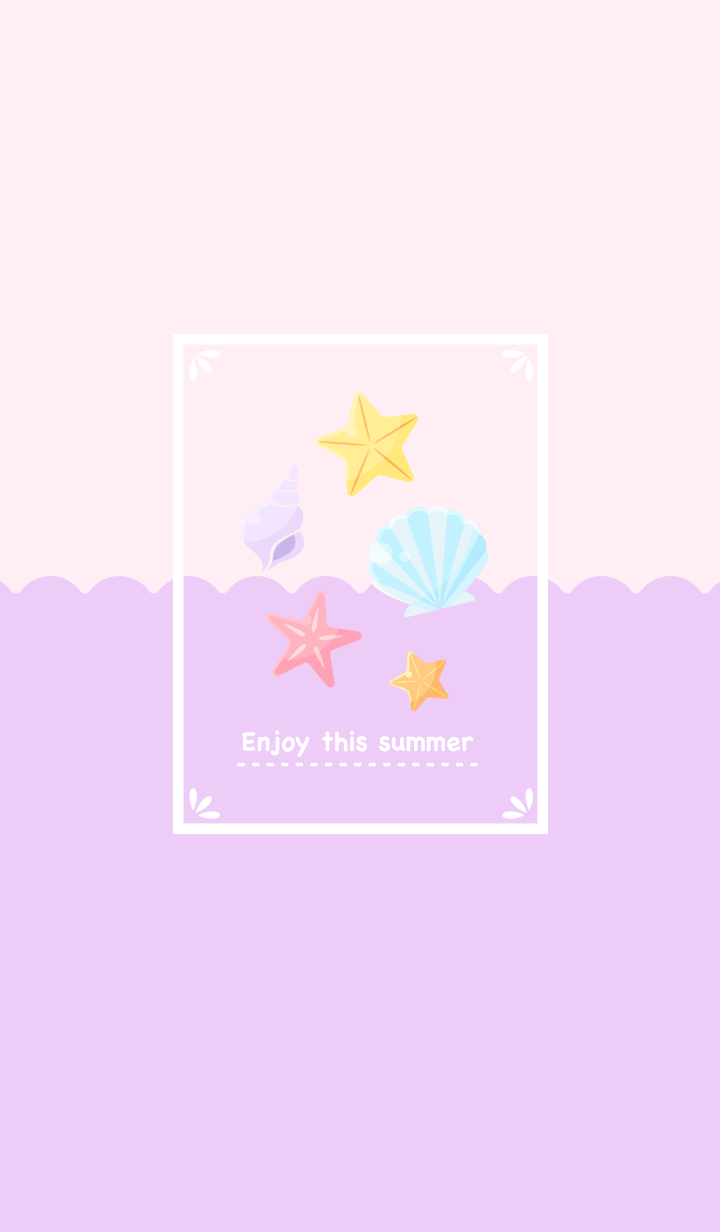 Mermaid Purple - Cute summer theme -