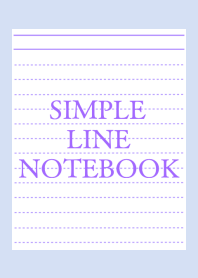 SIMPLE PURPLE LINE NOTEBOOK/BLUE GRAY