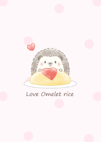 Hedgehog and omelet rice -pink- 2