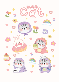 แมวน่ารักเลิฟพาสเทล! ชมพู & ม่วง :-)