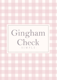 Gingham Check Natural Pink 14 -MEKYM-