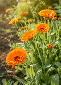 Sunny Orange Calendula | Bitasui