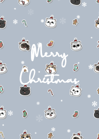 neko christmas1 - slate blue