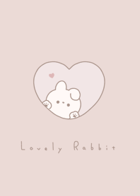 兔子和心 / pink beige.