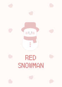snowman pattern [pale Red]