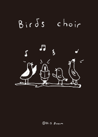 Birds choir - black