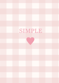 SIMPLE HEART -check creamypink-(JP)