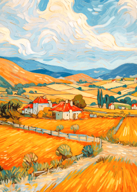 歐洲鄉間稻田美景